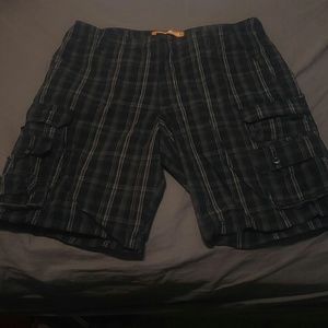 Lee Dungarees Plaid Cargo Shorts